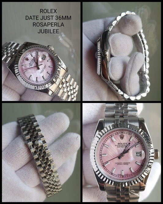 ROLEX DATEJUST 36MM ROSAPERLA JUBILEE